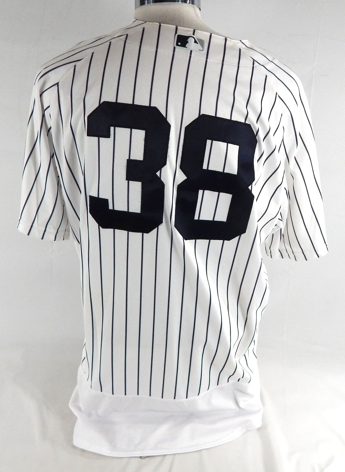 2017 New York Yankees Jeff Hendrix #38 Game Used White Jersey ST Opening Day 0 Pic2