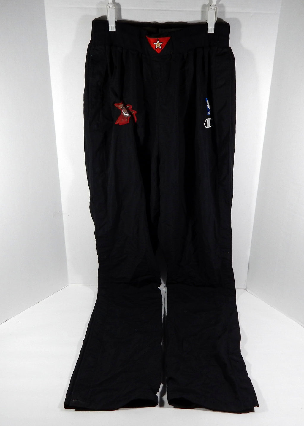 1997-98 Philadelphia 76ers Tim Thomas #1 Game Used Black Pants 38 DP68145