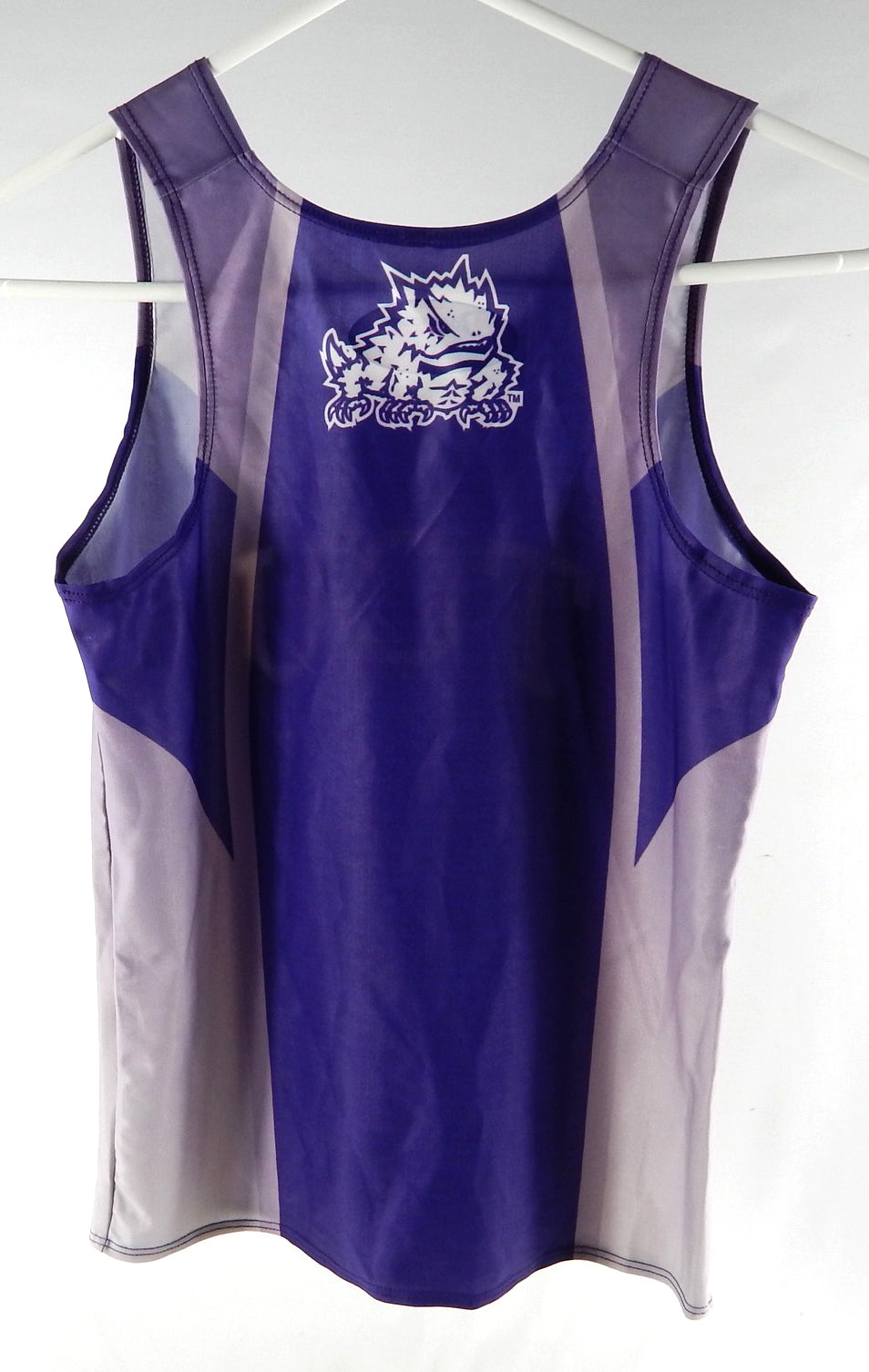 2013 Texas Christian TCU Horned Frogs Game Used Purple Jersey Track L 413 Pic2