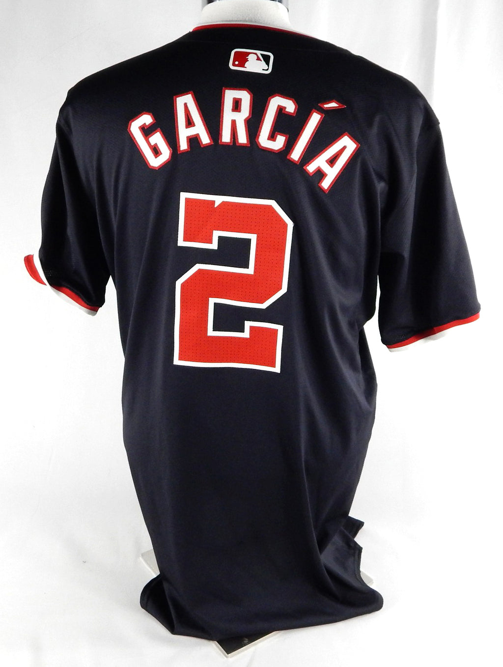2024 Washington Nationals Luis Garcia Jr. #2 Game Issued Navy Jersey 44 DP91690 Pic2
