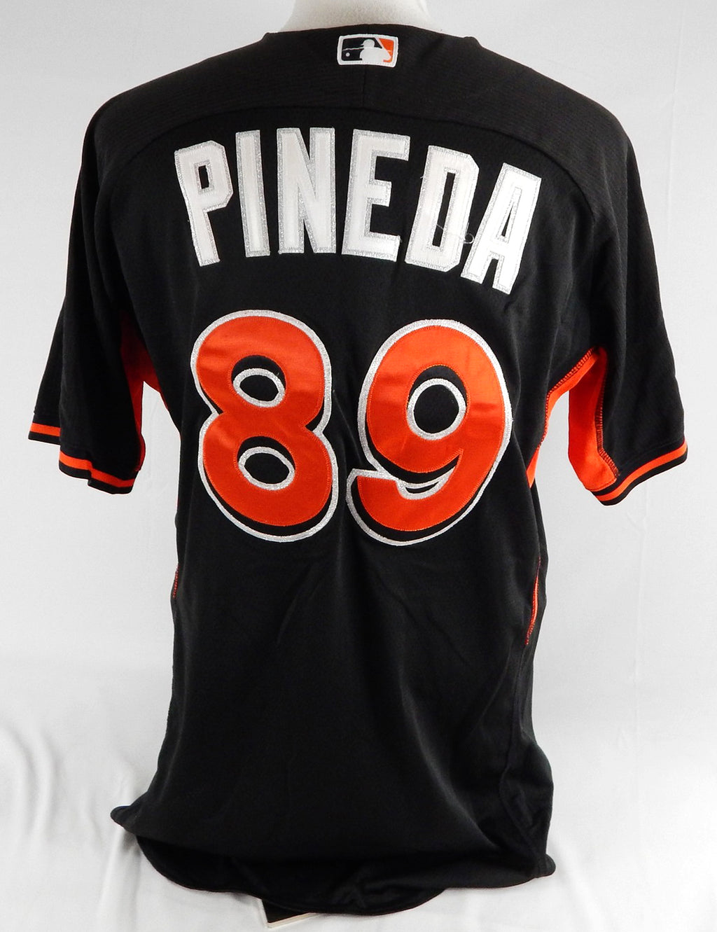 2014-16 Miami Marlins Pineda #89 Game Used Black Jersey ST BP 46 177 Pic2