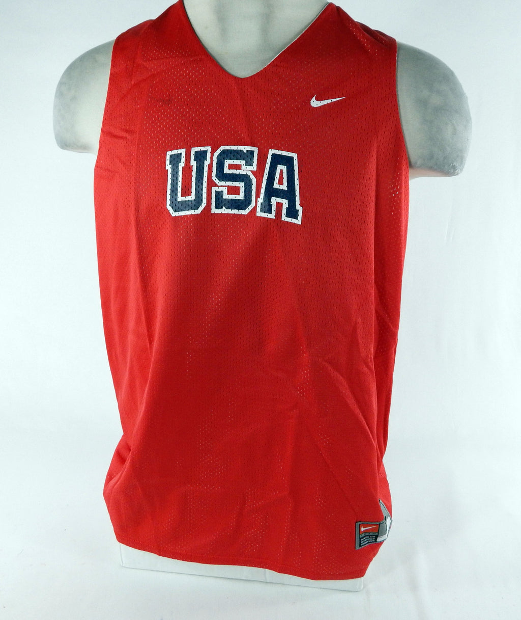 2000s Team USA Basketball Game Issued Red White Practice Jersey XL DP70576