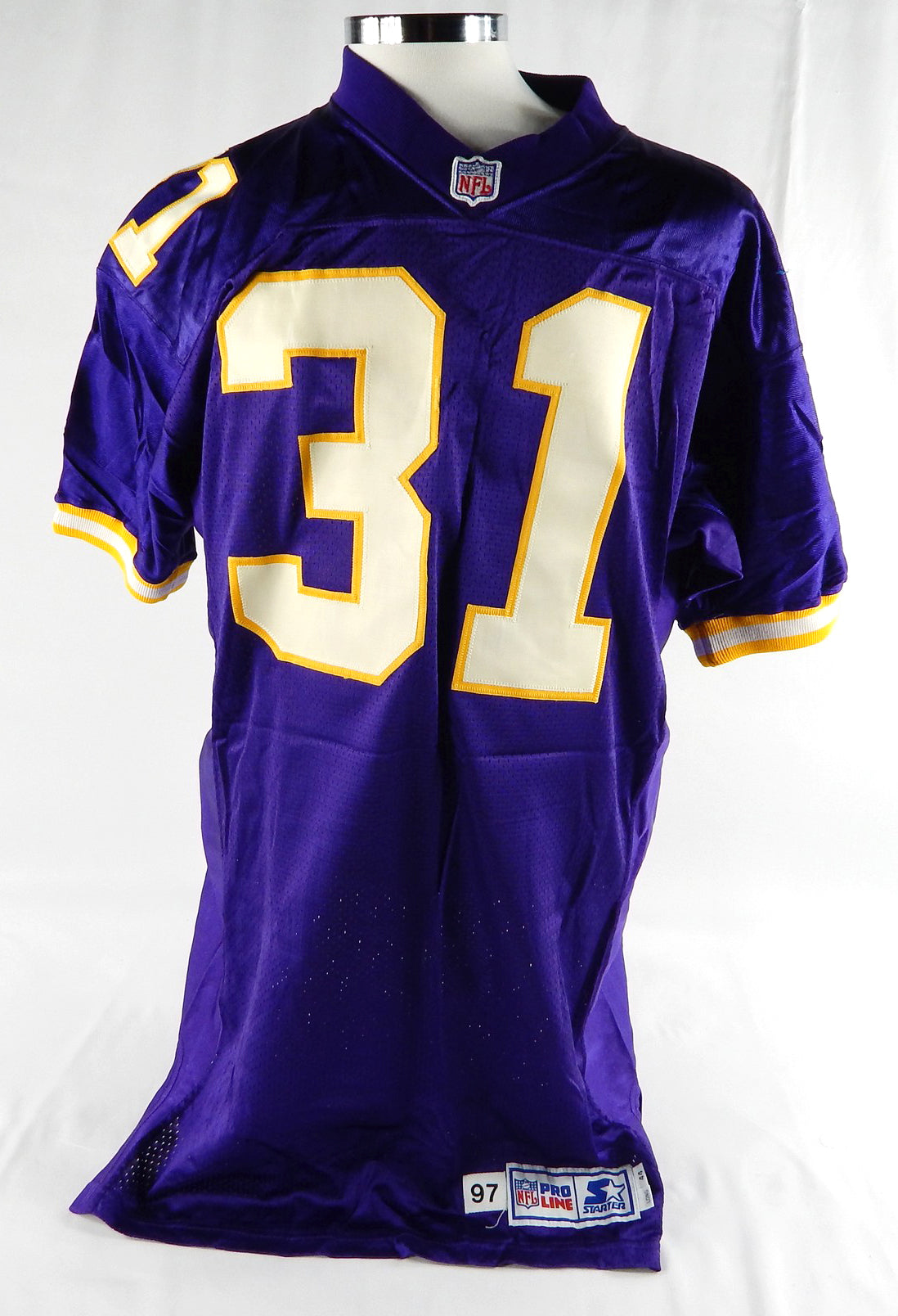 1997 Minnesota Vikings #31 Game Used Purple Jersey Name Plate Removed 44 866