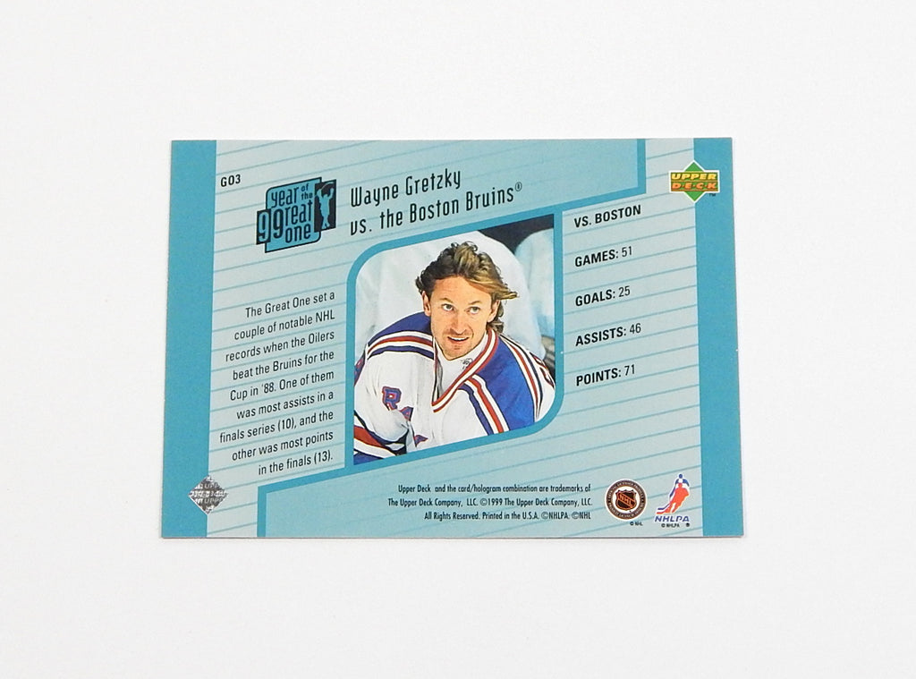 1998-99 Upper Deck Year of the Great One Wayne Gretzky #GO3 Insert Pic2