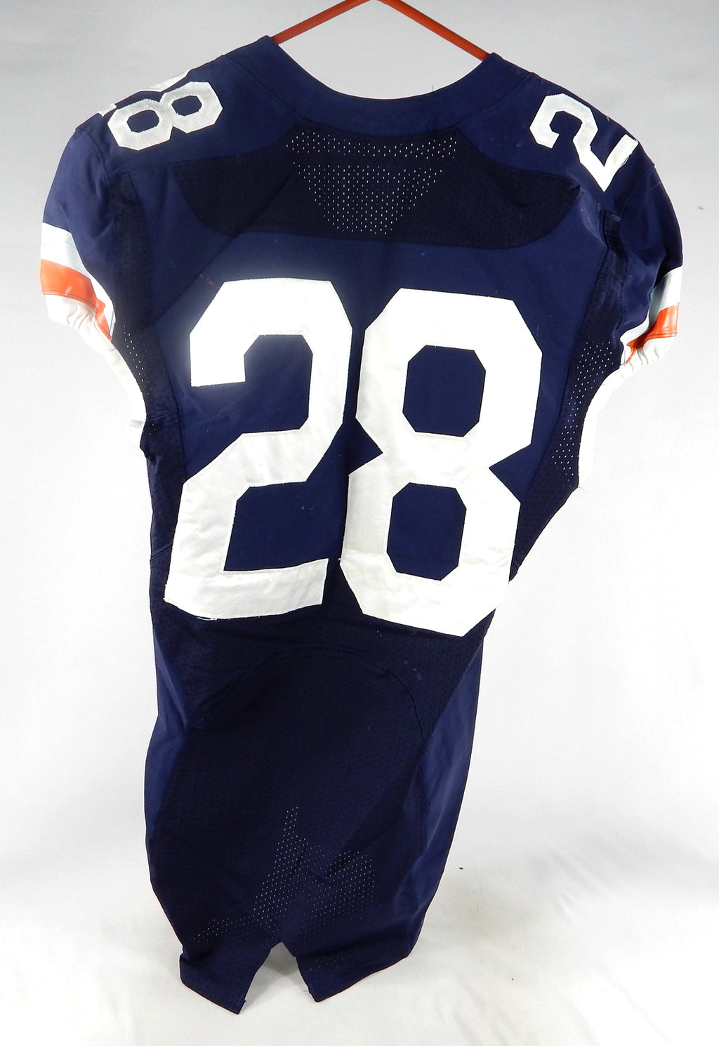 2017 Virginia Cavaliers #28 Game Used Navy Jersey Throwback Hoos Patch NP Rem5 Pic2