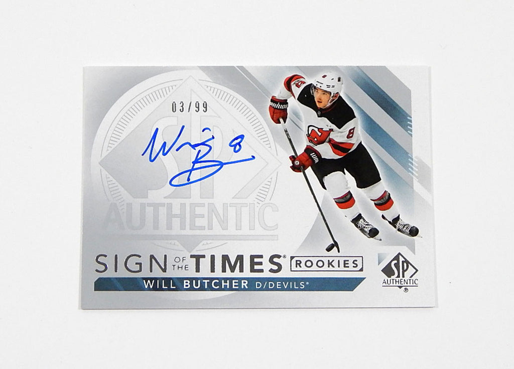 2017-18 SP Authentic Sign of the Times Rookies Will Butcher #SOTR-WB Auto /99