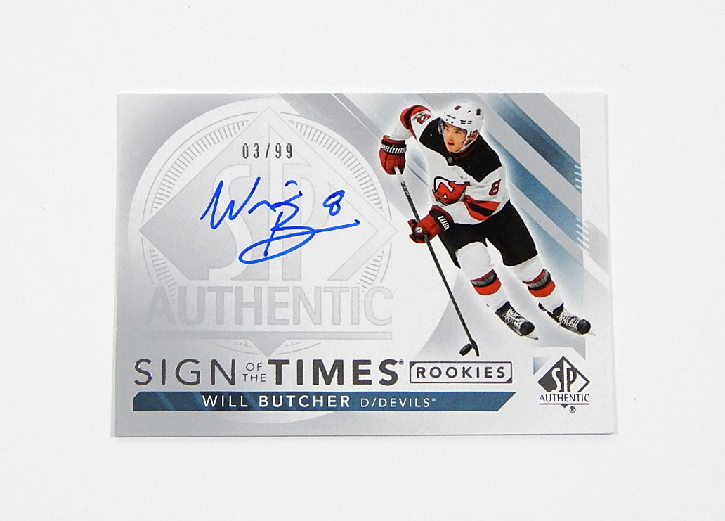 2017-18 SP Authentic Sign of the Times Rookies Will Butcher #SOTR-WB Auto /99