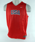 2000s Team USA Basketball Game Issued Red White Practice Jersey XL DP70578