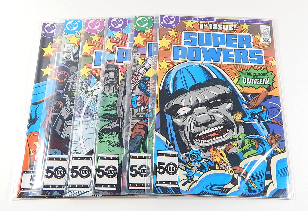 Super Powers Vol 2 #1-6 Complete Comic Book Mini Series Set DC 1985 Jack Kirby