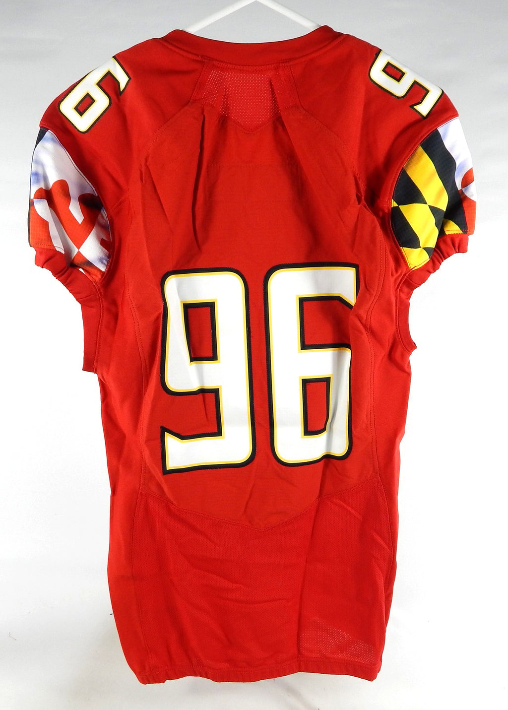 2020 Maryland Terrapins #96 Game Used Red Jersey Football NP Rem 42 332 Pic2