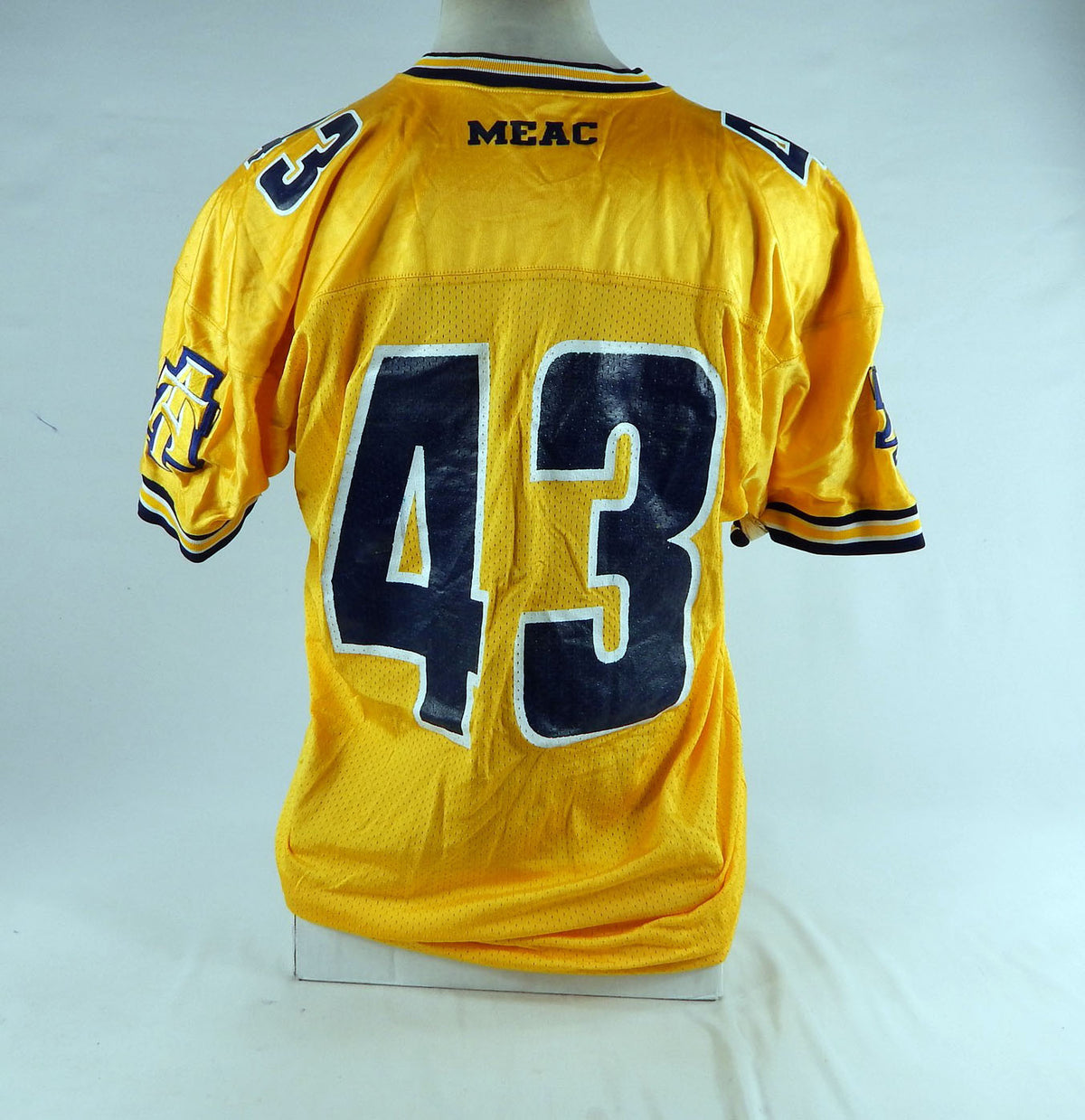 2000s North Carolina A&T Aggies #43 Game Issued Yellow Jersey XL 405 Pic2
