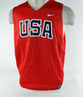 2000s Team USA Basketball Game Issued Red White Practice Jersey L DP70581