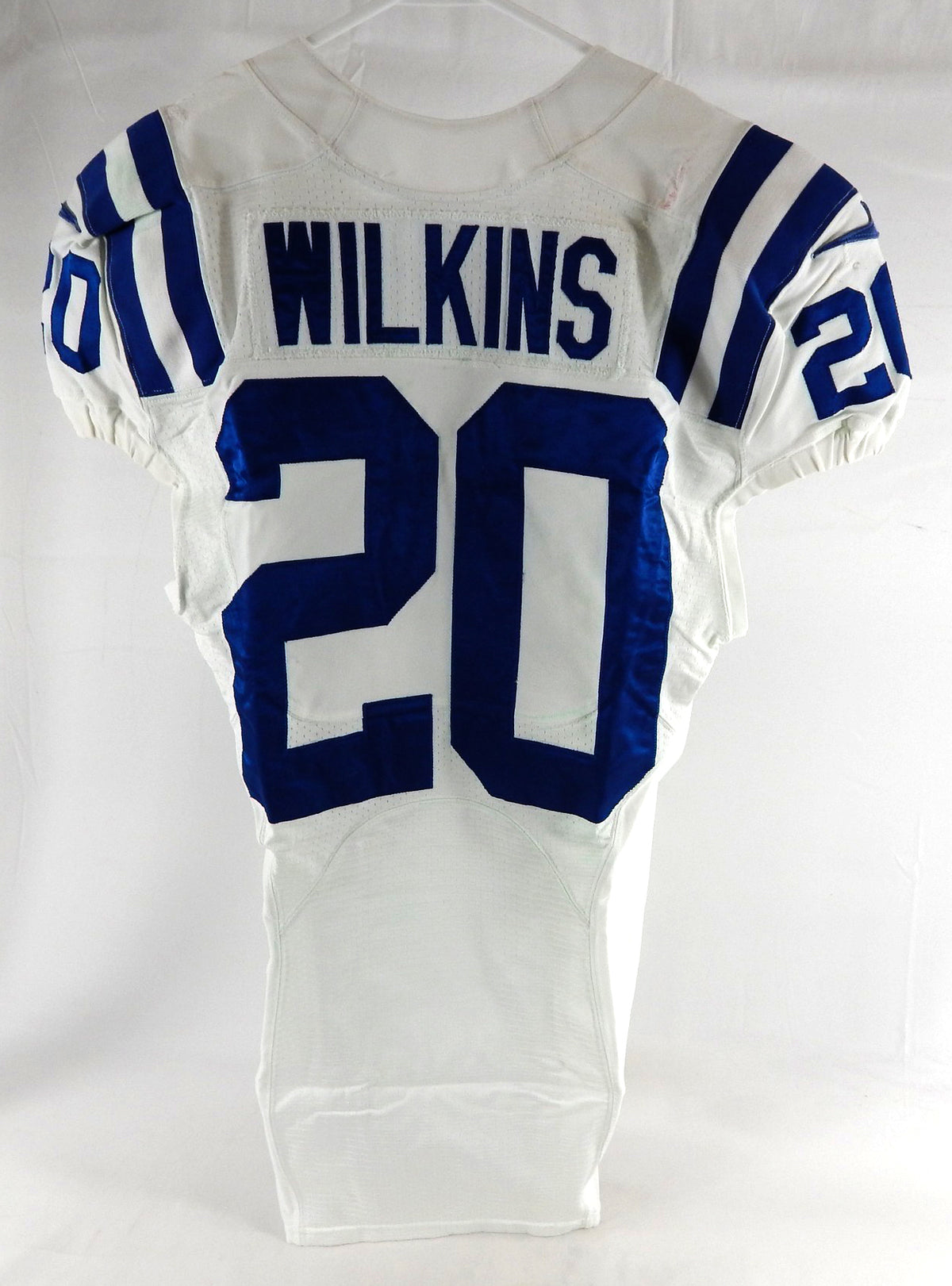 2018 Indianapolis Colts Jordan Wilkins #20 Game Issued Pos Used White Jersey 7 Pic2