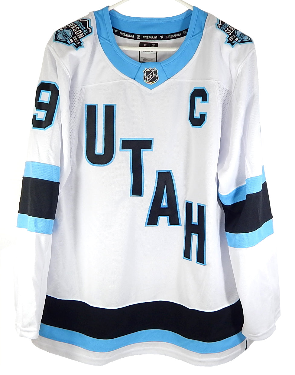Clayton Keller #9 2024-25 Utah Hockey Club Fanatics Premium NHL Jersey White 50