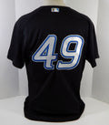 2004-06 Toronto Blue Jays #49 Game Issued Black Jersey Spring Training BP 46 800