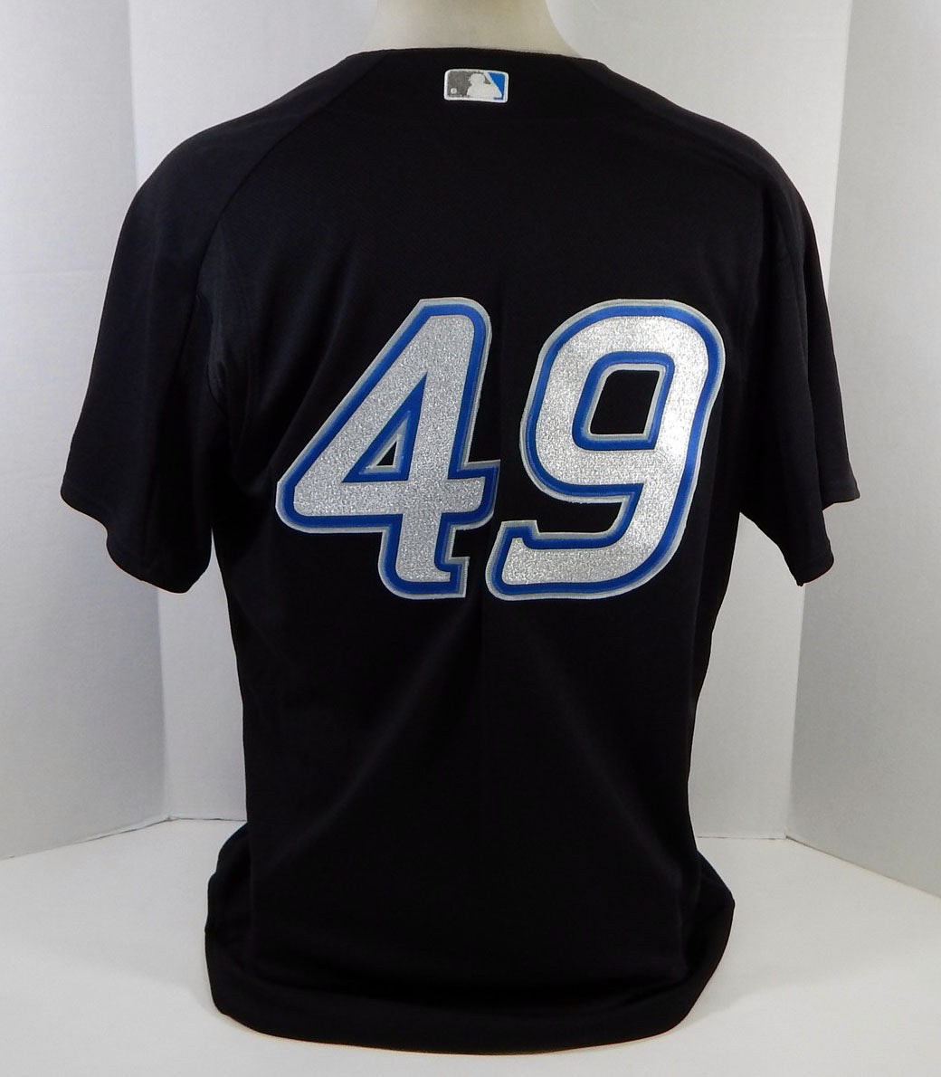 2004-06 Toronto Blue Jays #49 Game Issued Black Jersey Spring Training BP 46 800