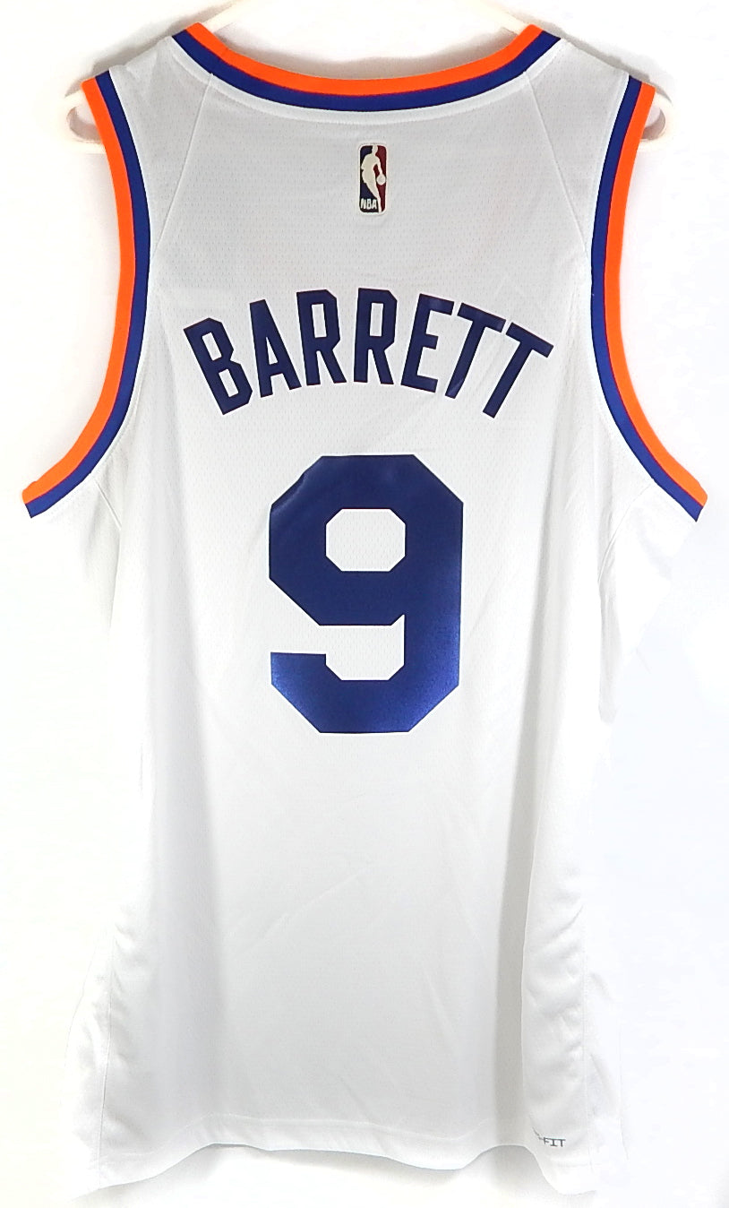 RJ Barrett #9 NY Knicks Nike Swingman Classic HWC Squarespace White Jersey L 48 Pic2