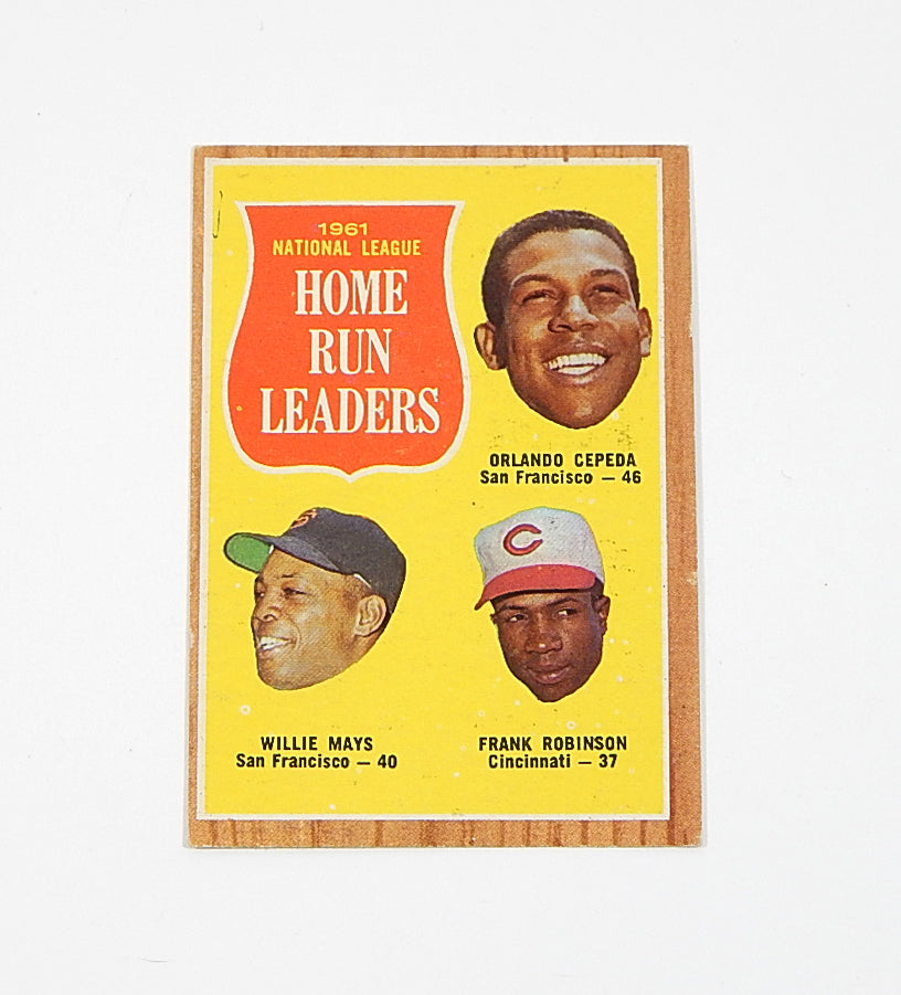 1962 Topps Orlando Cepeda / Willie Mays / Frank Robinson #54 Leaders Ex