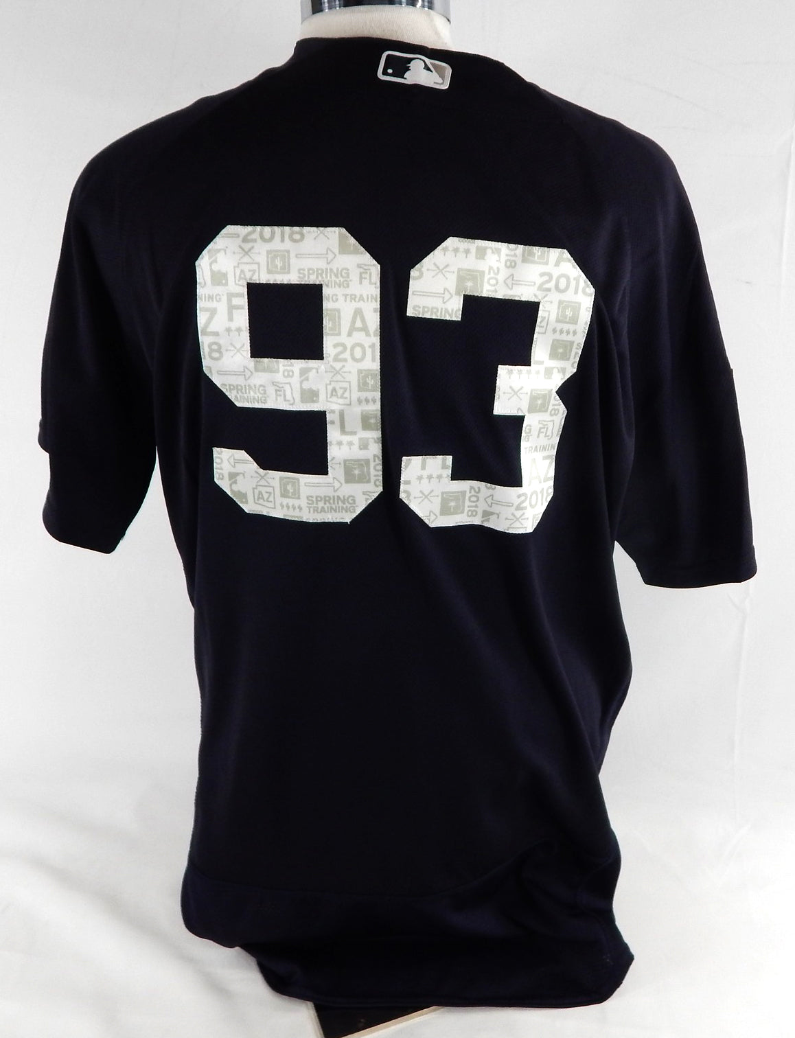 2016 New York Yankees Dillon Tate #93 Game Used Navy Jersey ST Patch 46 709 Pic2