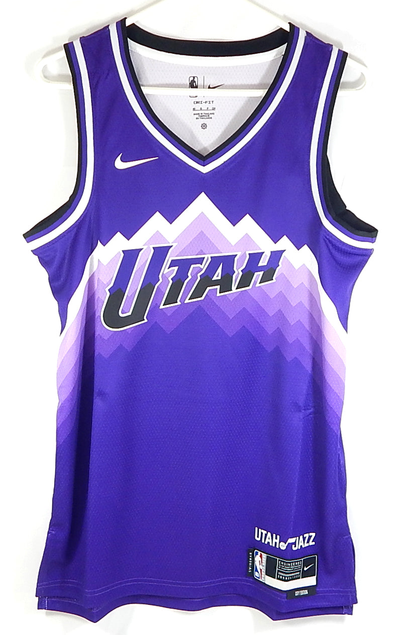 Utah Jazz Blank Nike Engineered Swingman City Edition NBA Jersey Purple New 40 S