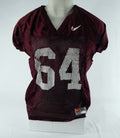 Virginia Tech Hokies #64 Game Used Maroon Practice Jersey 2XL DP70585