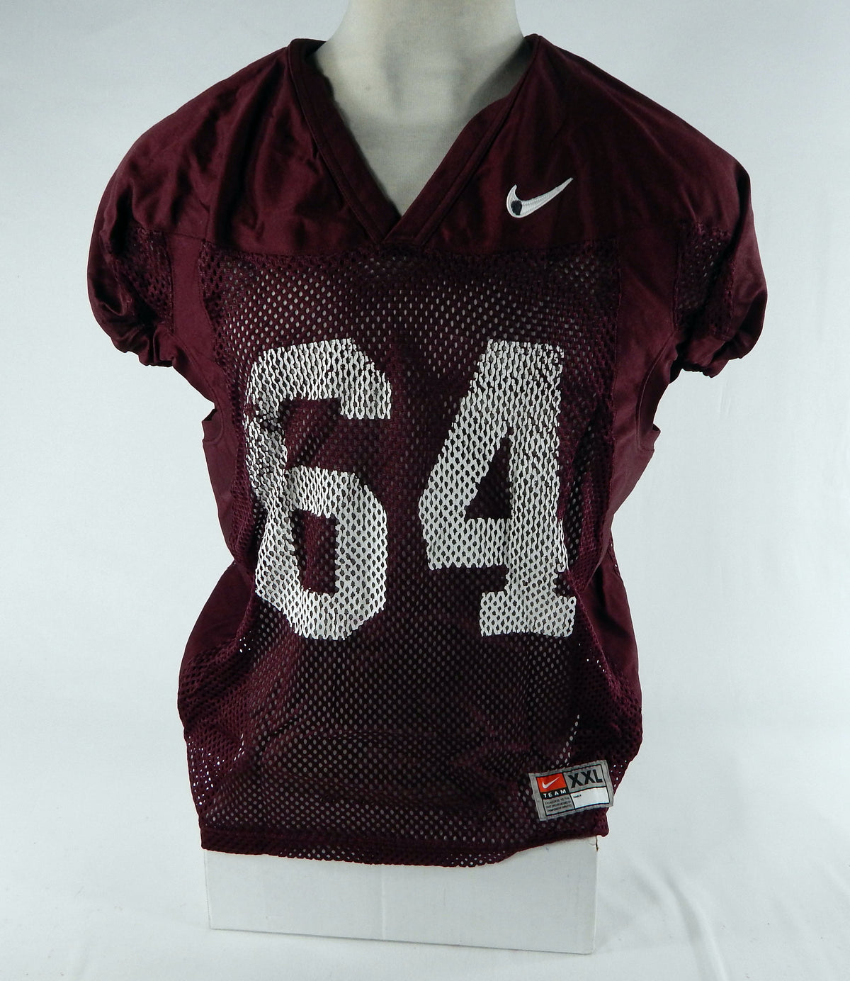 Virginia Tech Hokies #64 Game Used Maroon Practice Jersey 2XL DP70585