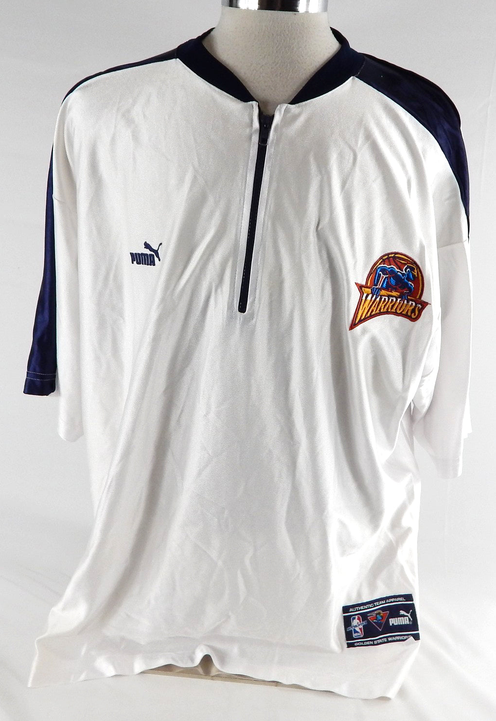1999-00 Golden State Warriors Sam Mack #7 Game Used White Shooting Shirt 2XL 177