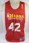 1990s Atlanta Hawks #42 Game Issued Red White Practice Jersey XXL DP30040