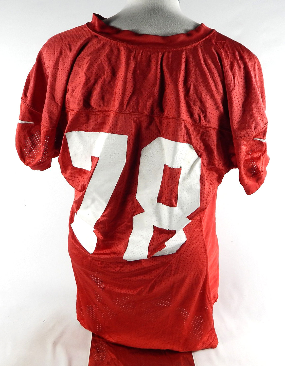 2012 San Francisco 49ers #78 Game Used Red Practice Jersey XXL 422 Pic2