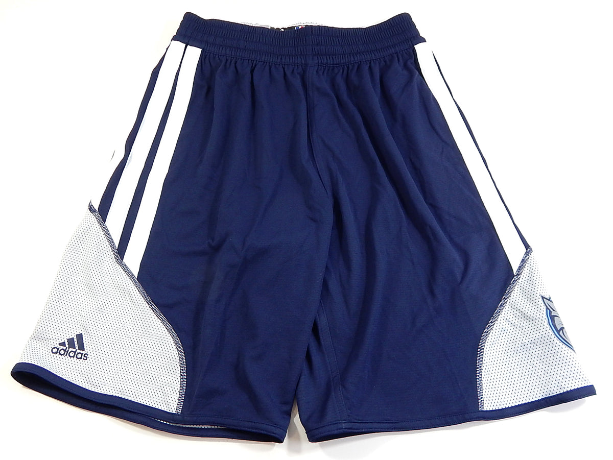 Charlotte Bobcats Team Issued Adidas NBA Practice Basketball Shorts Navy Blue L