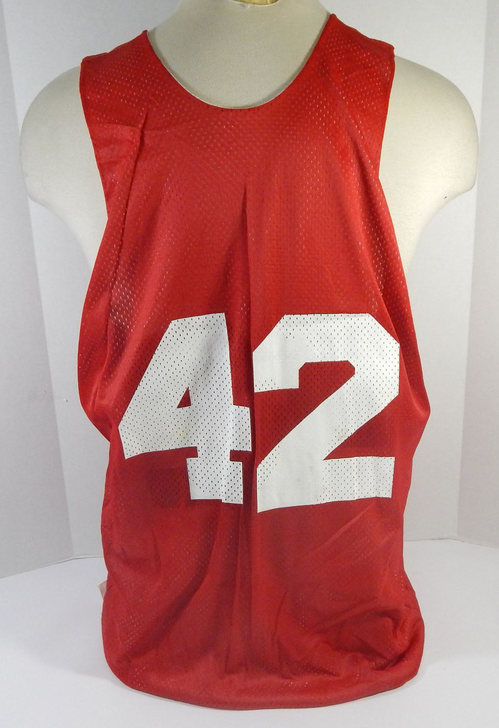 1990s Atlanta Hawks #42 Game Issued Red White Practice Jersey XXL DP30040 Pic2