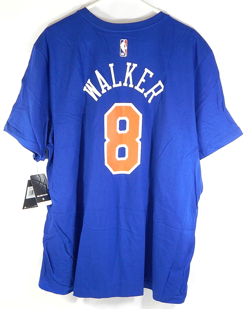 Kemba Walker #8 New York Knicks The Nike Tee Shirt T-Shirt Blue Adult 2XL Pic2