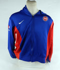 2023-24 Detroit Pistons Jontay Porter #34 Game Used Blue Warm Up Jacket XL 50
