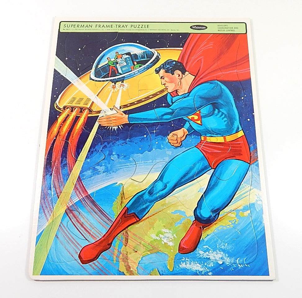 1965 Superman Frame-Tray Puzzle Whitman 4511 Vintage Complete