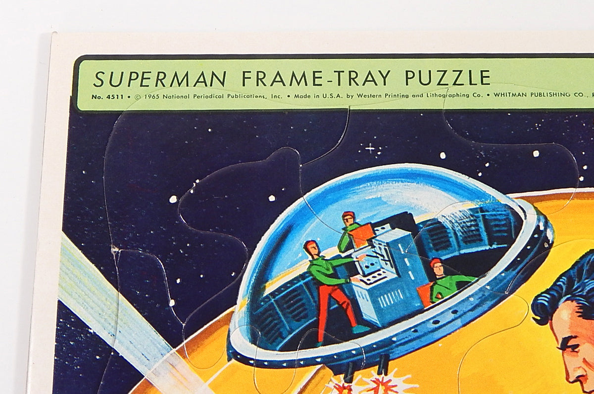 1965 Superman Frame-Tray Puzzle Whitman 4511 Vintage Complete Pic2