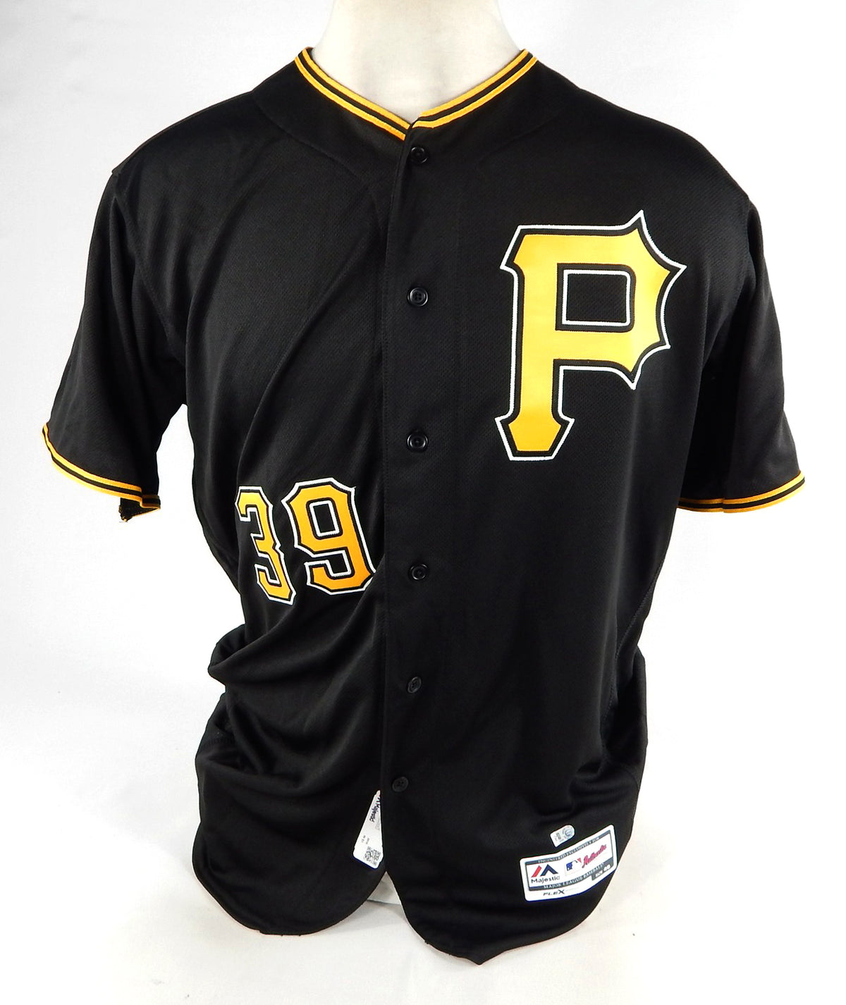2016 Pittsburgh Pirates Robert Zarate #39 Game Issued Black Jersey 46 751 Pic2