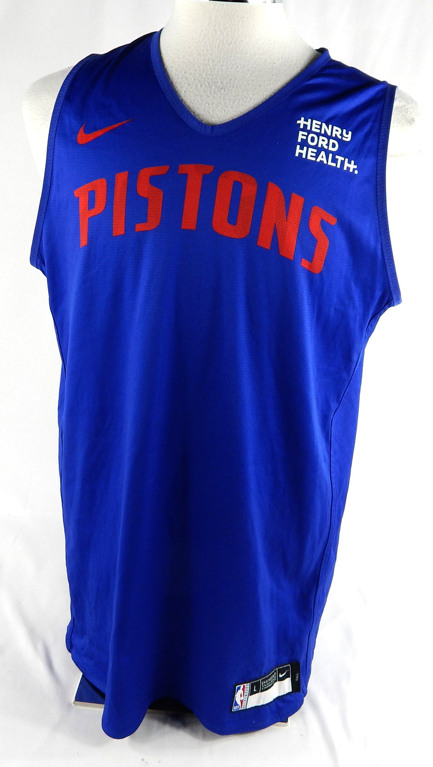 2023-25 Detroit Pistons #20 Game Used Blue Practice Jersey Henry Ford Patch L 9