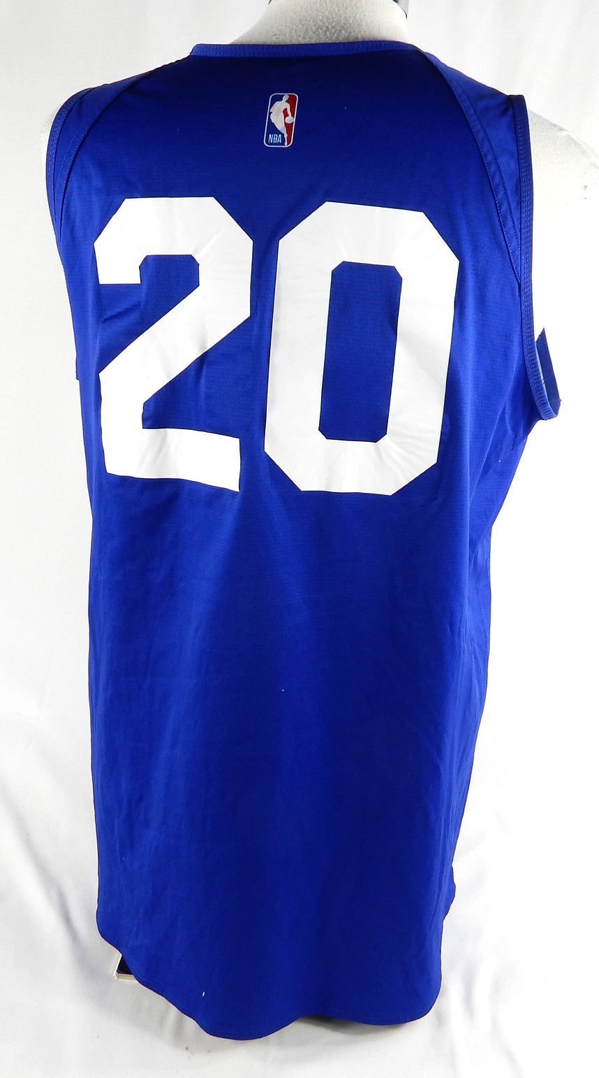 2023-25 Detroit Pistons #20 Game Used Blue Practice Jersey Henry Ford Patch L 9 Pic2