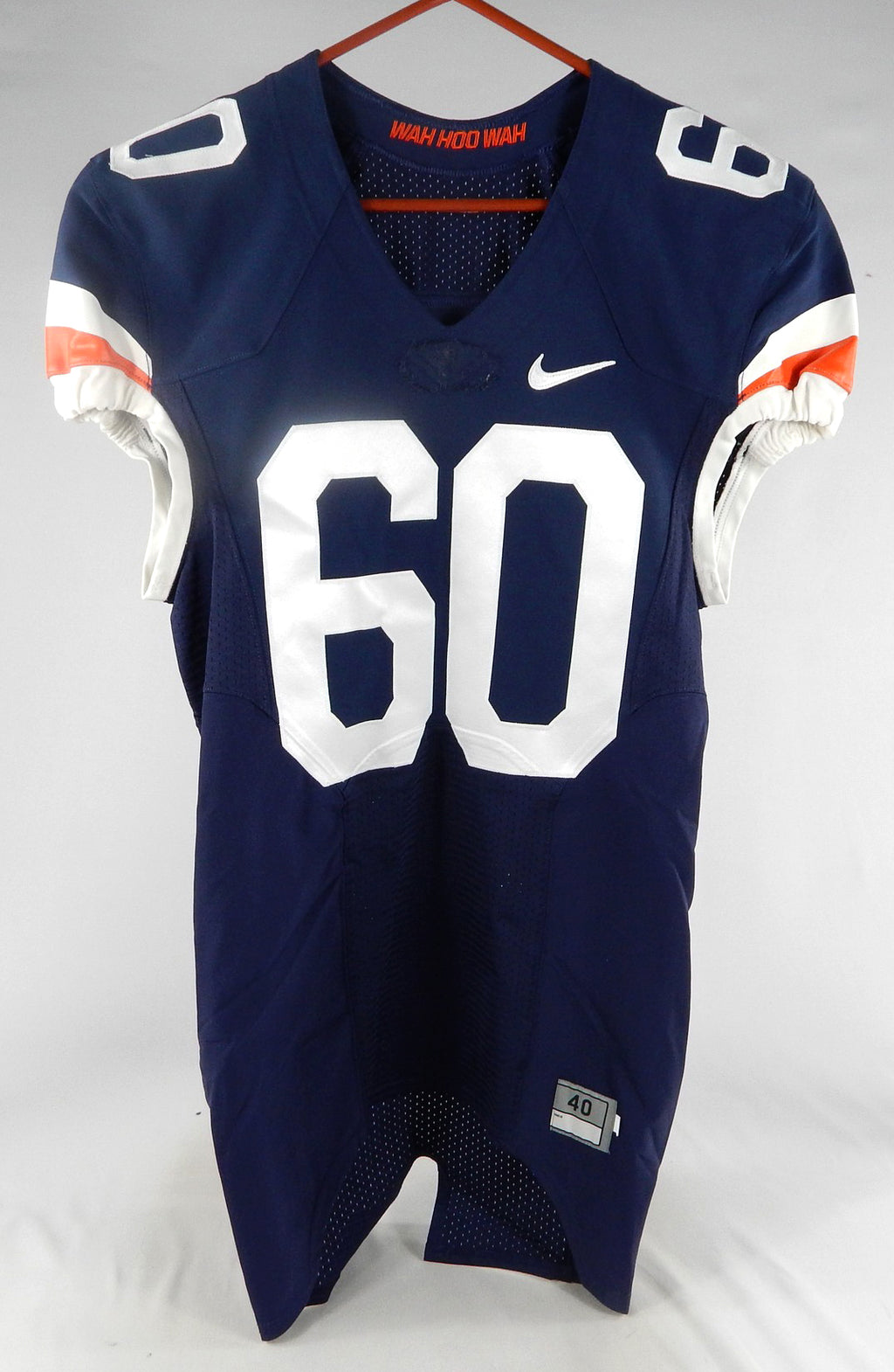 2015-17 Virginia Cavaliers #60 Game Used Navy Jersey Throwback NP Rem 40 482