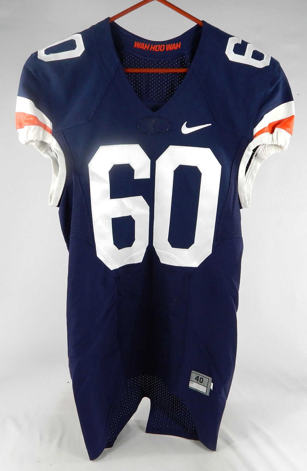 2015-17 Virginia Cavaliers #60 Game Used Navy Jersey Throwback NP Rem 40 482