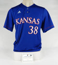 Kansas Jayhawks #38 Game Issued Pos Used Blue Jersey Baseball 42 DP65373