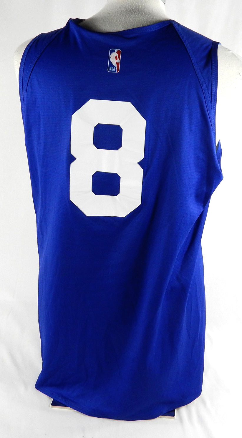 2023-25 Detroit Pistons #8 Game Used Blue Practice Jersey Henry Ford Patch L 2 Pic2