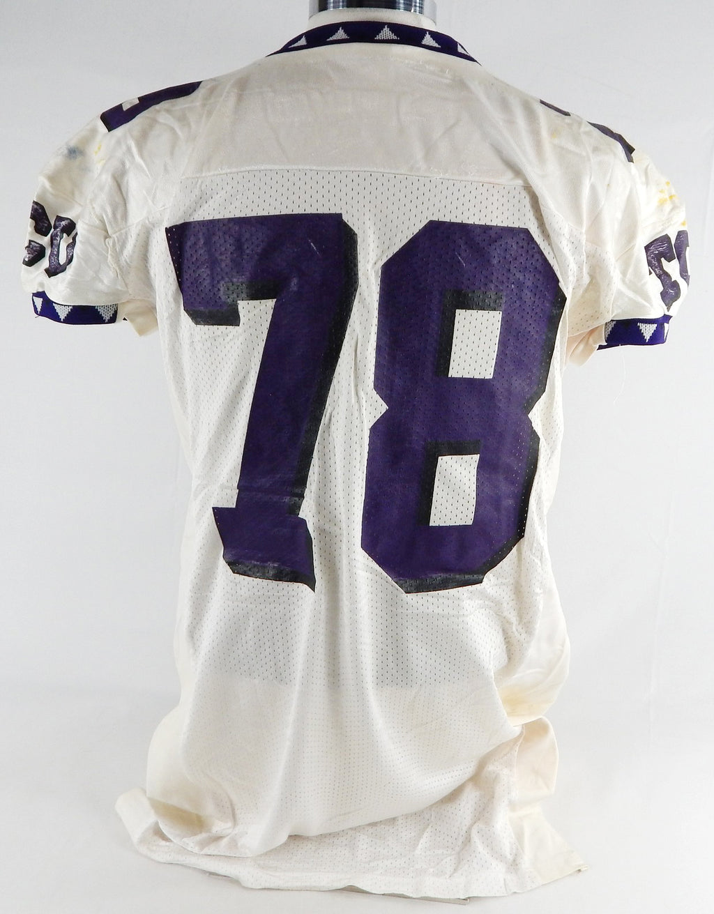 2000 Texas Christian TCU Frogs #78 Game Used White Jersey Alabama Bowl P 50 668 Pic2