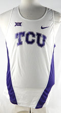 2015 Texas Christian TCU Horned Frogs Game Used White Jersey Track L 428