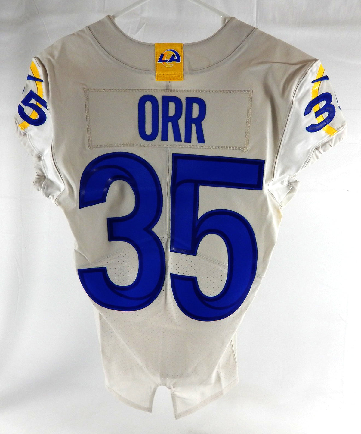 2020 Los Angeles Rams Kareem Orr #35 Game Issued Cream Jersey 36 671 Pic2