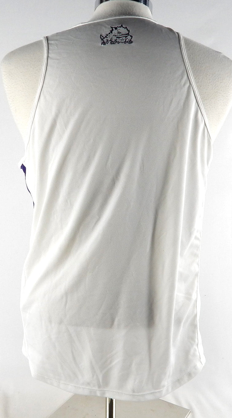 2015 Texas Christian TCU Horned Frogs Game Used White Jersey Track L 428 Pic2