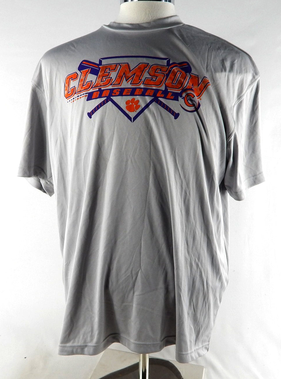 2000s Clemson Tigers Game Used Grey T Shirt Baseball L 430