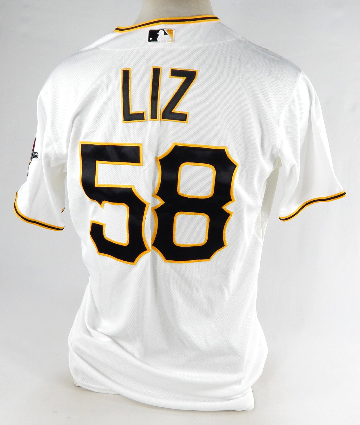 2015 Pittsburgh Pirates Radhames Liz #58 Game Issued White Jersey 46 759