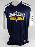 2010-11 Utah Jazz Ryan Thompson #5 Game Used Navy Shooting Shirt 2XL 195