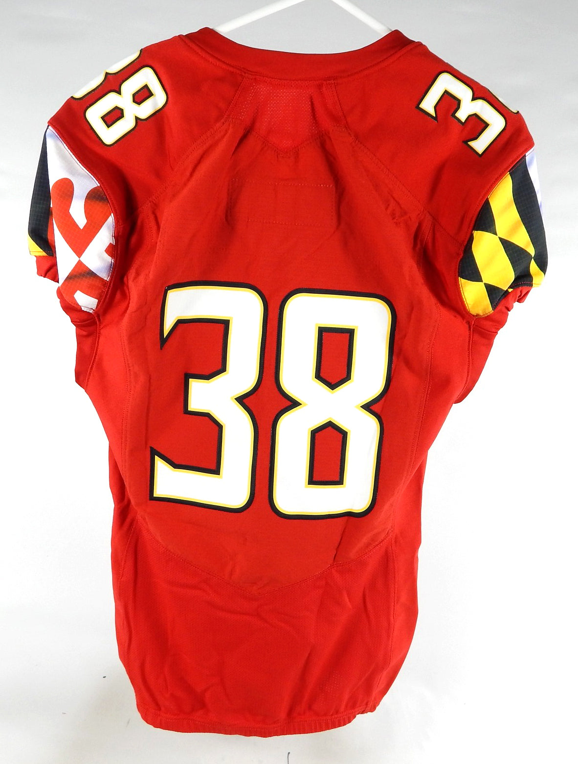 2020 Maryland Terrapins #38 Game Used Red Jersey Football NP Rem 44 348 Pic2